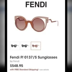 Fendi | Accessories | Fendi Orange Glitter Pink Sunglasses  display picture 1